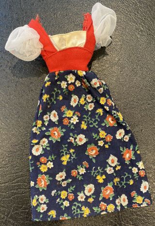 Rare 1960’s Vintage Floral Barbie Dress