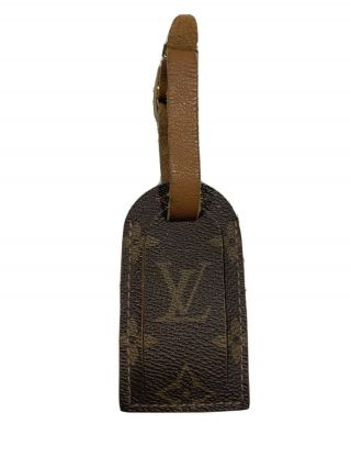 Louis Vuitton Iconic Brown Monogram Luggage Tag Rare