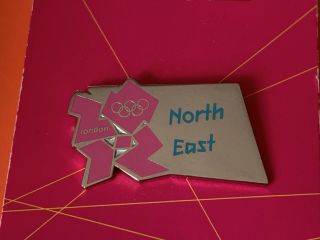 Rare London 2012 Olympics Logo Pin Badge North East England