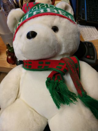 Vintage Plush Dayton Hudson Santa Bear 1986 Christmas Stuffed Teddy Bear 20 "