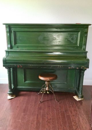 Antique Upright Piano James & Holstrom,  1910