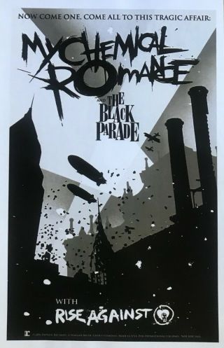 Rare My Chemical Romance 2007 Black Parade Tour Promo Flier Memorabilia