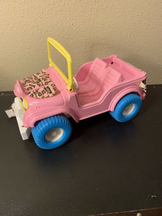 Barbie Vintage Pink Jeep Animal Lovin Adventure