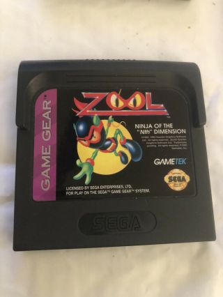 Zool: Ninja Of The " Nth " Dimension (sega Game Gear,  1993) Rare Game Gear Game
