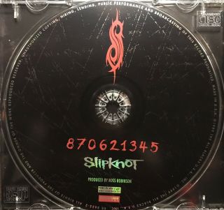 Slipknot Self Titled 1999 CD With Purity Rare USA Edition 2