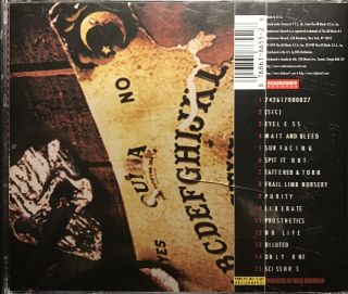 Slipknot Self Titled 1999 CD With Purity Rare USA Edition 3