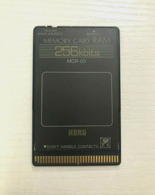Korg M1 256kbits Ram Memory Card Mcr - 03 - Pristine Rare 256k Bits.  Mcr03.