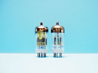 Two Nos German Rft 12at7 / Ecc81 70s Preamp Tubes Audio Valves Rare Great Deal