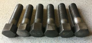 6 Antique Hit Miss Stationary Gas Engine Crown Top 6 Sided Bolts Steam 3/4 