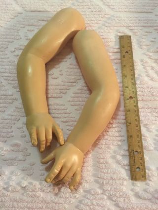 Vintage 35” Patti Playpal Type Or Companion Doll Flanged Replacement Arms