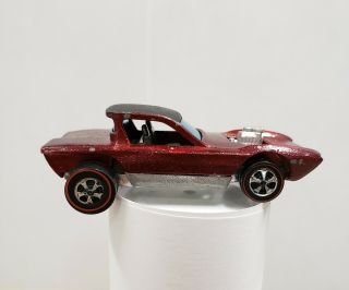 Rare Vintage Burgundy 1967 Python Redline Hotwheels Car Toy Old Estate Find