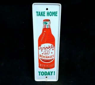 Vntg Twinkle Beverages Take Home Today Door Push Pull Rare Old Advertising Sign