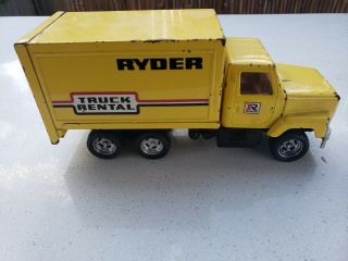 Rare Old Vintage Ertl Ryder Truck Rental Cabover Toy Metal Part Junkyard
