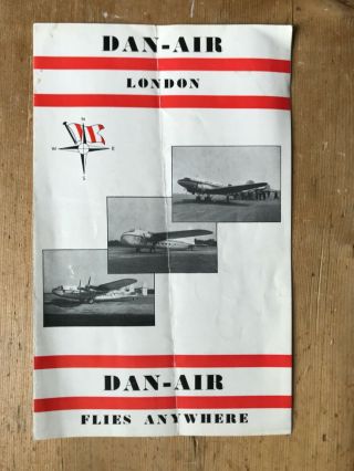 Dan - Air London Flies Anywhere Bristol 170 Dc - 3 Avro York 4 Pages Rare