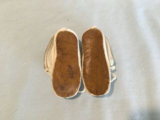 Antique Leather French Fashion Doll Boots or Slippers 2