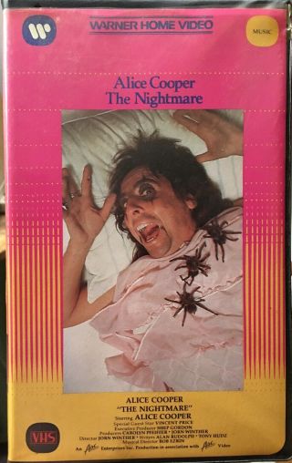 Alice Cooper The Nightmare Vhs Clamshell Hard Case Rare Wb