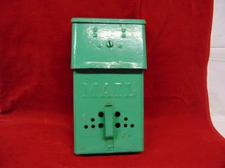 Vintage Metal Mail Box Wall Mount With Flip Lid 9 3/4 " X 5 " X2 "