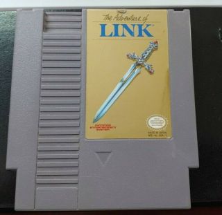 Zelda Ii: The Adventure Of Link Gold (nes,  1988) Rare Gray Cartridge Only