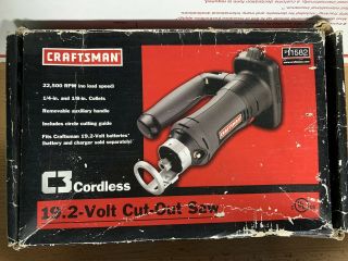 Rare Craftsman C3 19.  2v 19.  2 Volt Rotary Cut - Out Saw With Circle Guide 11582