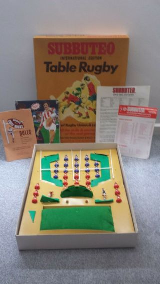 Rare Near Vintage Subbuteo Table Rugby International Edition 1970s Vgc