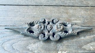 Antique Cast Iron Ornament For Wood Coal Burn Pot Belly Stove Parlor Parts