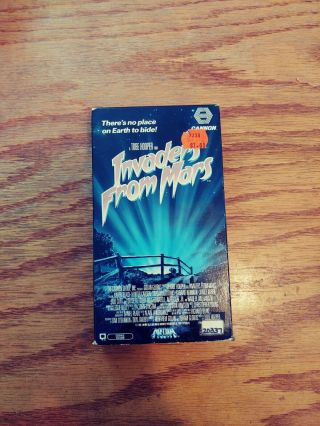Invaders From Mars - Rare Vhs Cult Htf Oop Vintage Classic Slasher Sci - Fi