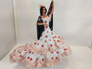 Vintage Marin Chiclana Doll 13 " Flamenco Dancer Made In Spain With Tag