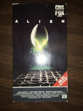 Alien Vhs Cbs Fox Rare Oop Horror Sci - Fi