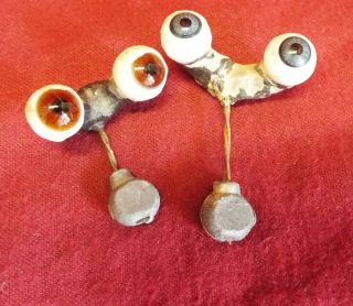Old Antique Glass Doll Eyes On Rockers For Repair Of You Antique Dolls