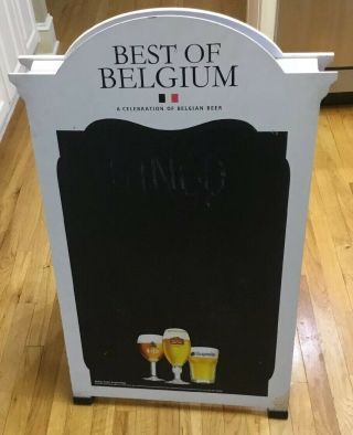 Best Of Belgium “very Rare” A - Frame Wood Double - Sided Sidewalk Chalkboard Sign
