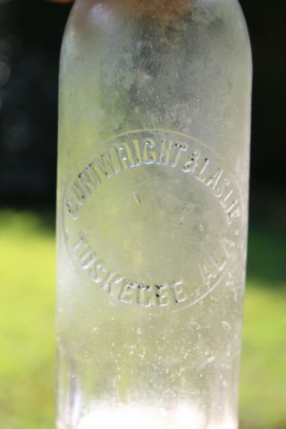 Tuskegee Alabama Curtwright & Laslie Hutchinson Bottle Hutch Ala Al Rare Dixie