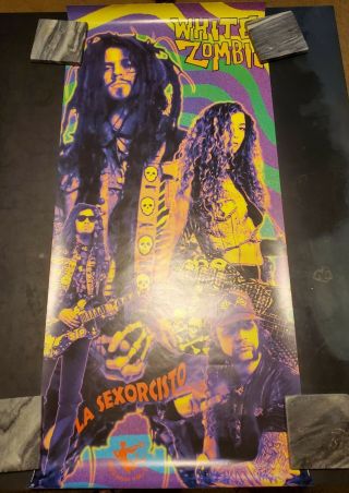White Zombie La Sexorcisto 1992 Vintage Promo Poster Rare Rob Metal 36 " X 17 "