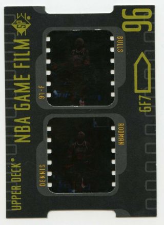 Dennis Rodman 1996 - 97 Sp Nba Game Film Gf7 Insert Rare Kccs121