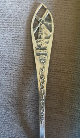 Nantucket Massachusetts Sterling Silver Souvenir Spoon 2
