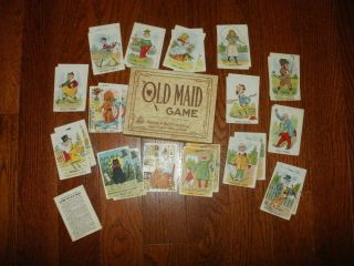 Vintage Antique Parker Brothers Old Maid Card Game Early 1900 