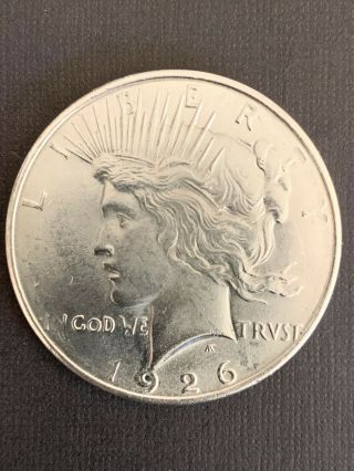 1926 - D Gem Peace Silver Dollar - Bu Unc Rare Key Date - -