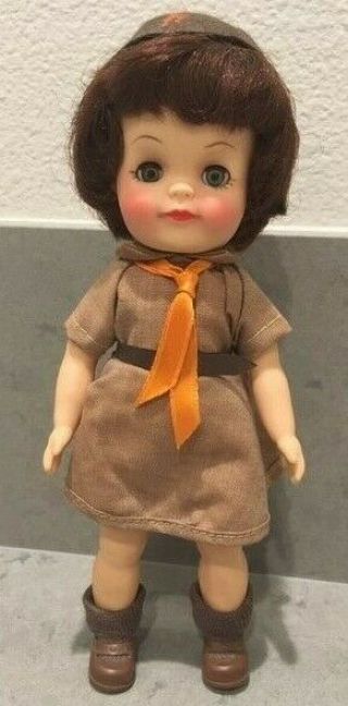 Vintage 1965 Effanbee " Brownie " Girl Scout Doll 8.  5 " Tall