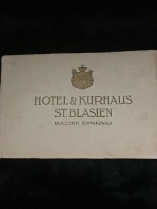 Antique St.  Blasien Hotel And Sanitorium Prospectus Booklet - Early 20th Century