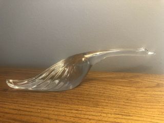 Vintage Heisey Clear Glass Goose 10.  5” Wings Down Rare