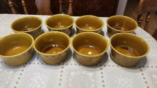 " Rare " 8 Homer Laughlin Coventry Castilian Bowls 5 " Brown Gold Chili Cereal