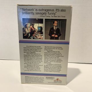 NETWORK faye dunaway MGM tape VHS big BOX action MUSIC rare BOOK box HOLDEN 2