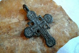 Rare Antique C.  17 - 18th Century Ornate " Old Believers " Orthodox " Sun " Cross
