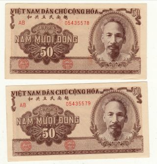 Vietnam 50 Dong 1951 Unc /non Circule Prix Pour 1 Billet Very Rare état