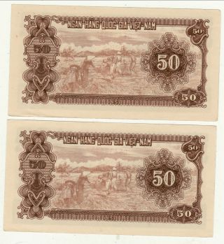 VIETNAM 50 DONG 1951 UNC /NON CIRCULE prix pour 1 billet very rare état 2