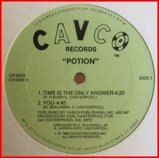 Sweet Soul Funk 12 " Potion - Time Is The Only Answer Ep Cavco - Rare 