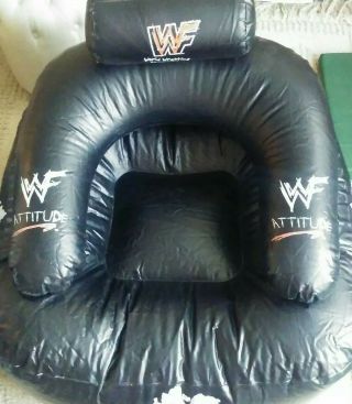 Vintage Mega Rare 1999 Wwf Titan Sports Inflatable Chair Stone Cold Undertaker