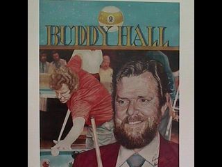 Buddy Hall - Rare Hand Signed Pool/billiard Poster By The Birkbeck Twins - 2000