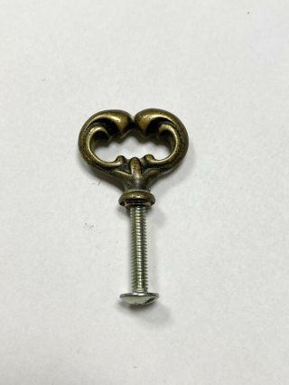 Ethan Allen Country French China Cabinet Door Brass Pull Handle W/ Screw