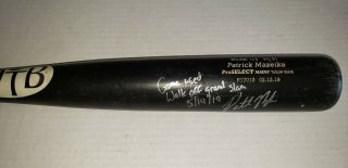 Patrick Mazeika Mets Binghamton Game Grand Slam Walk Off Bat Sign Rare 1/1