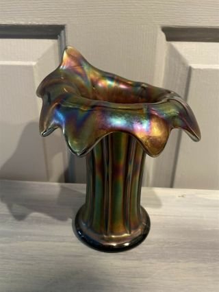 Northwood Carnival Glass Thin Rib Jester Cap Rare